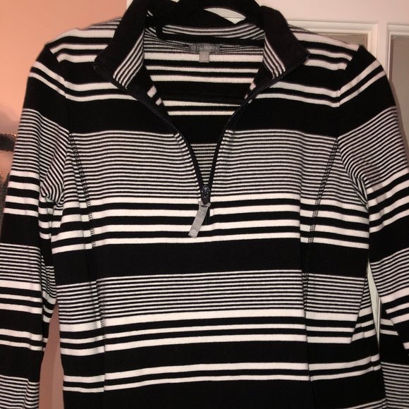 NEW T by Talbots MIXED STRIPE TERRY PULLOVER SMALL PERFECT - Picture 1 of 7
